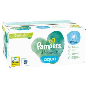 Pampers vlažne maramice Harmonie Aqua 9 x 48 komada