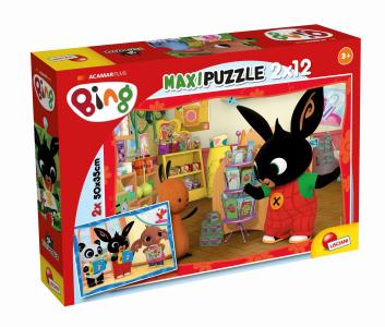 LISCIANI BING maxi puzzle 2x12 kom, u školi 81233