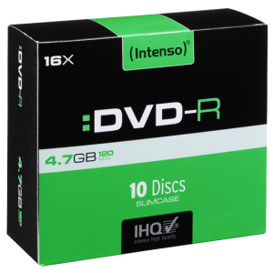 (Intenso) DVD-R 4,7GB pak. 10 komada Slim Case - DVD-R4,7GB/10Slim