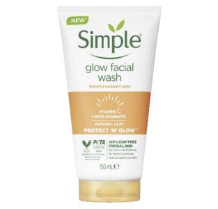 Simple piling za lice Glow Facial Clay Wash 150 ml