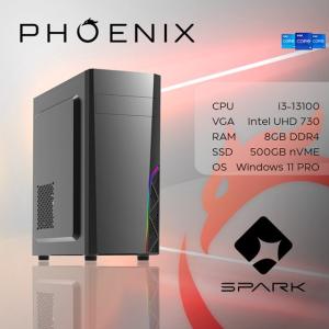 Phoenix Računalo Spark Y-126 Intel i3-13100/8 GB DDR4/NVMe SSD 500 GB/Windows 11 PRO