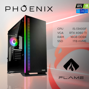 Phoenix Računalo Flame Y-528 Intel i5-13400 F/16 GB DDR5/NVMe SSD 1 TB/VGA RTX 4060 TI