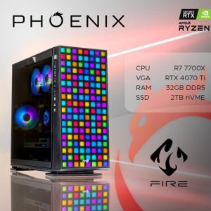 Phoenix Računalo Fire game Y-728 AMD RYZEN 7 7700X/32 GB DDR5/NVME SSD 2 TB/RTX 4070TI