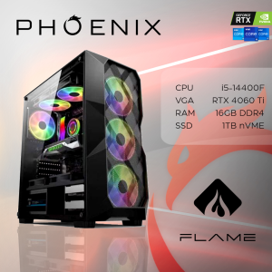 Phoenix Računalo Flame Y-559 Intel i5 14400F/16GB DDR4/NVMe SSD 1TB/VGA RTX 4060 TI