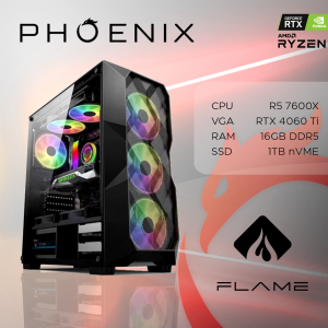 Phoenix Računalo Flame Y-560 AMD Ryzen 5 7600X/16GB DDR5/NVMe SSD 1TB/VGA RTX 4060 TI