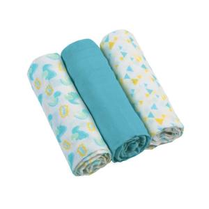 BabyOno Tetra pelene Muslin Dino, Plava