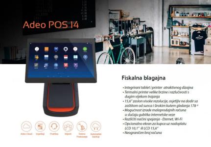 Adeo POS 14 fiskalna blagajna s mjesečnom Basic licencom