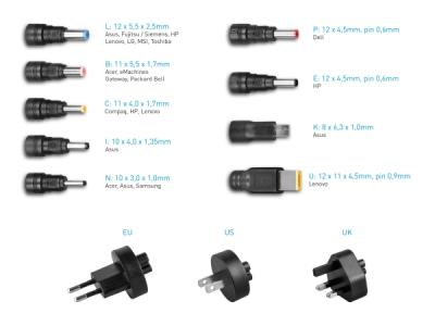 Avacom univerzal. punjač QuickTIP 45W sa 9 konekt.