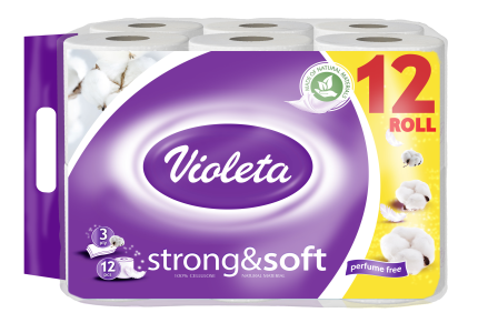 Violeta toaletni papir 12/1, 3-slojni, Strong&Soft*