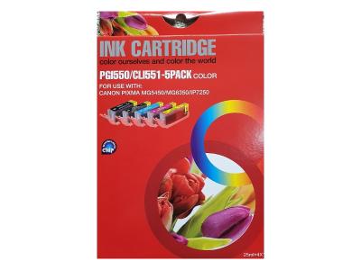 Tinta Canon PGI550/CLI551 Multipack, Premium G&G