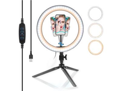 MANTA svjetlosni prsten s držačem za mobitel, Ring light, stativ 19cm MRL002