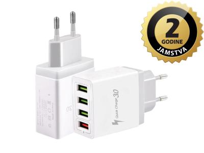 MANTA punjač za AC220, 4xUSB, 2.4A, QC, bijeli Ke-Ke-QC-04