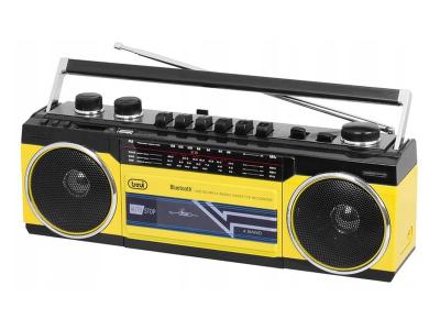 TREVI kazetofon, BT, FM/MW/SW1-2, USB, SD, MP3, LCD, DC + baterije, žuti RR501