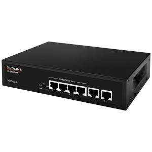 REDLINE PoE mrežni switch, 6 port RJ-45 , 4 PoE / 65W - RL-SP8606M