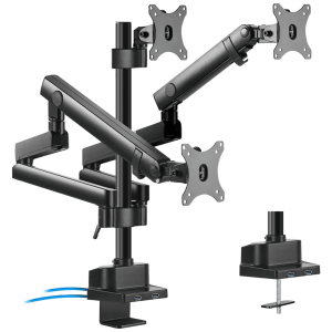 Maclean Stolni nosač za 3 LCD monitor, 17 "- 27", 2 x USB3.0 port - MC-811