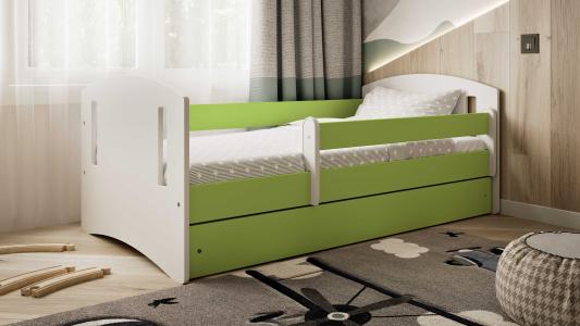 Drveni dječji krevet Classic 2 s ladicom 160x80 cm, Zeleni