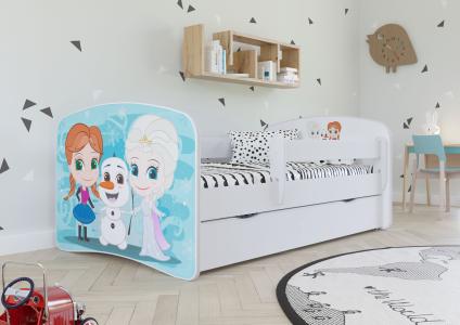 Drveni dječji krevet Frozen s ladicom 160x80 cm