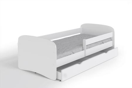 Drveni dječji krevet Perfetto s ladicom 160x80 cm, Bijeli