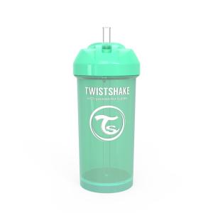 Twistshake Bočica sa slamkom 360 ml 6+m Pastel Green