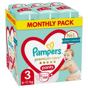 Pampers Premium Care pants MSB veličina 3 (6-11 kg) 144 kom