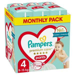 Pampers Premium Care pants MSB veličina 4 (9-15 kg) 114 kom