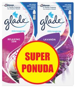 Glade® Microspray punjenje duopack Relaxing Zen & Lavanda 2x10 ml