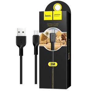 hoco. USB kabl za smartphone, micro USB,  dužina 3 met. - X20 Flash microUSB 3m