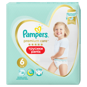 Pampers pelene-gaćice PANTS Premium Care veličina 6 (15+ kg ) 31 kom